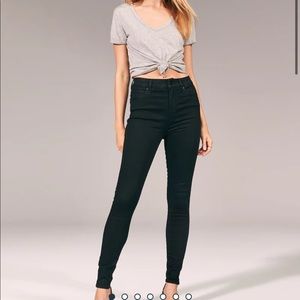 Abercrombie & Fitch Black high-rise Jeggings